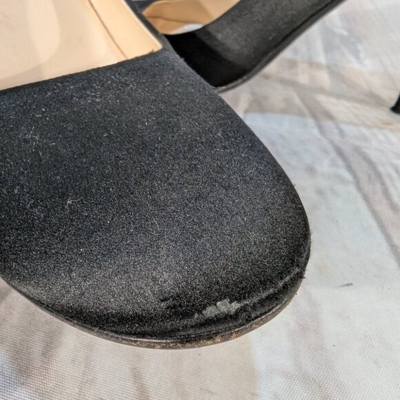 Prada Women's US 7.5 Black Suede Leather Round Toe Slip-On Stiletto Pump Heel - Picture 6 of 10